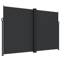 vidaXL Retractable Side Awning Black 220x1000 cm 2