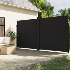 vidaXL Retractable Side Awning Black 220x1000 cm 1