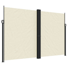 vidaXL Retractable Side Awning Cream 220x1000 cm 2