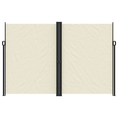 vidaXL Retractable Side Awning Cream 220x1000 cm 3