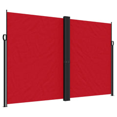 vidaXL Retractable Side Awning Red 220x1000 cm 2