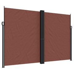 vidaXL Retractable Side Awning Brown 220x1000 cm 2