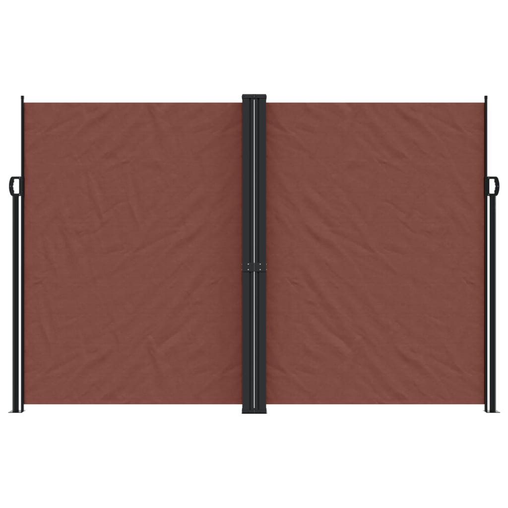 vidaXL Retractable Side Awning Brown 220x1000 cm 3