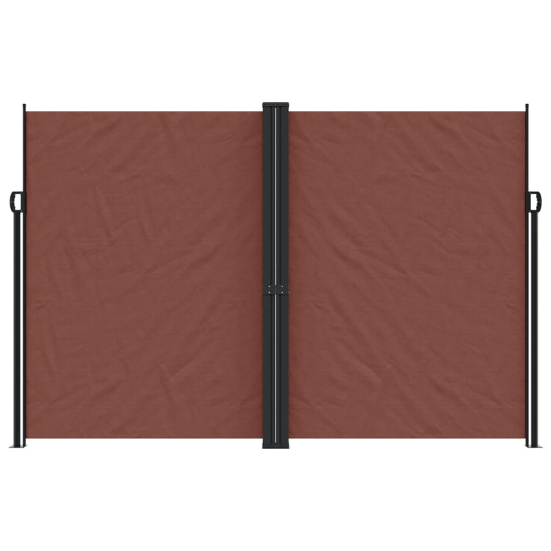 Retractable Side Awning Brown 220x1000 cm