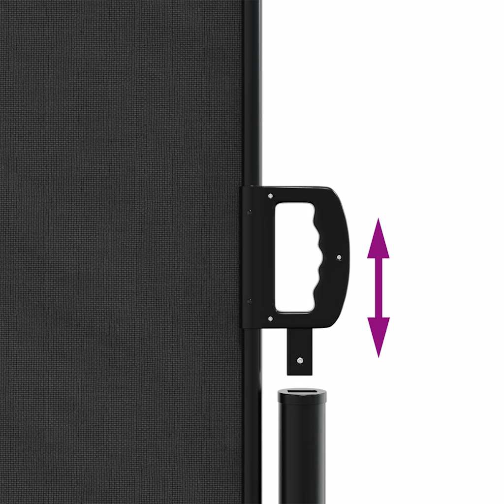 vidaXL Retractable Side Awning Black 120x1200 cm 6
