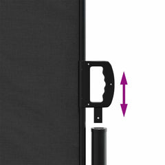 vidaXL Retractable Side Awning Black 120x1200 cm 6