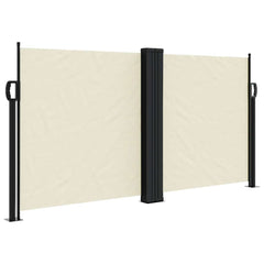 vidaXL Retractable Side Awning Cream 120x1200 cm 2