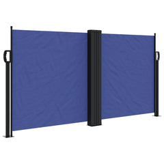 vidaXL Retractable Side Awning Blue 120x1200 cm 2