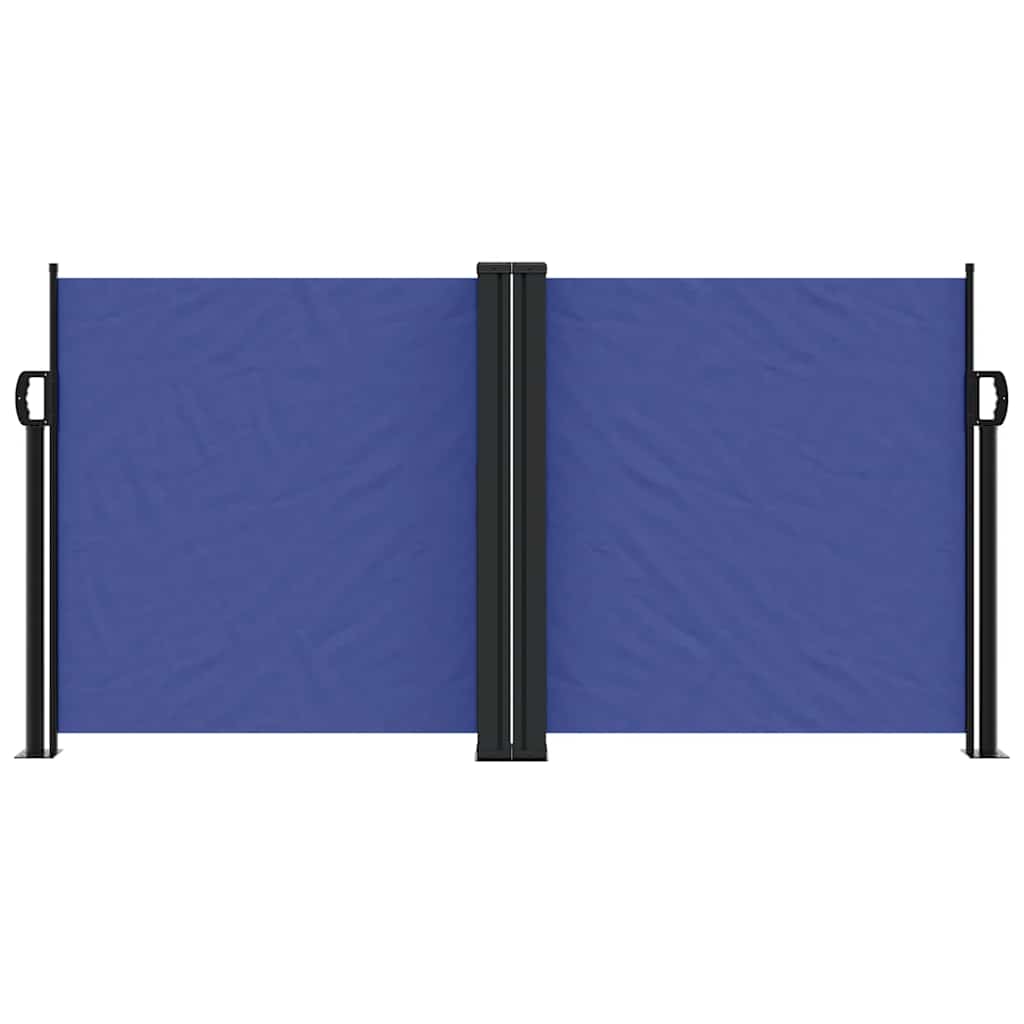 vidaXL Retractable Side Awning Blue 120x1200 cm 3