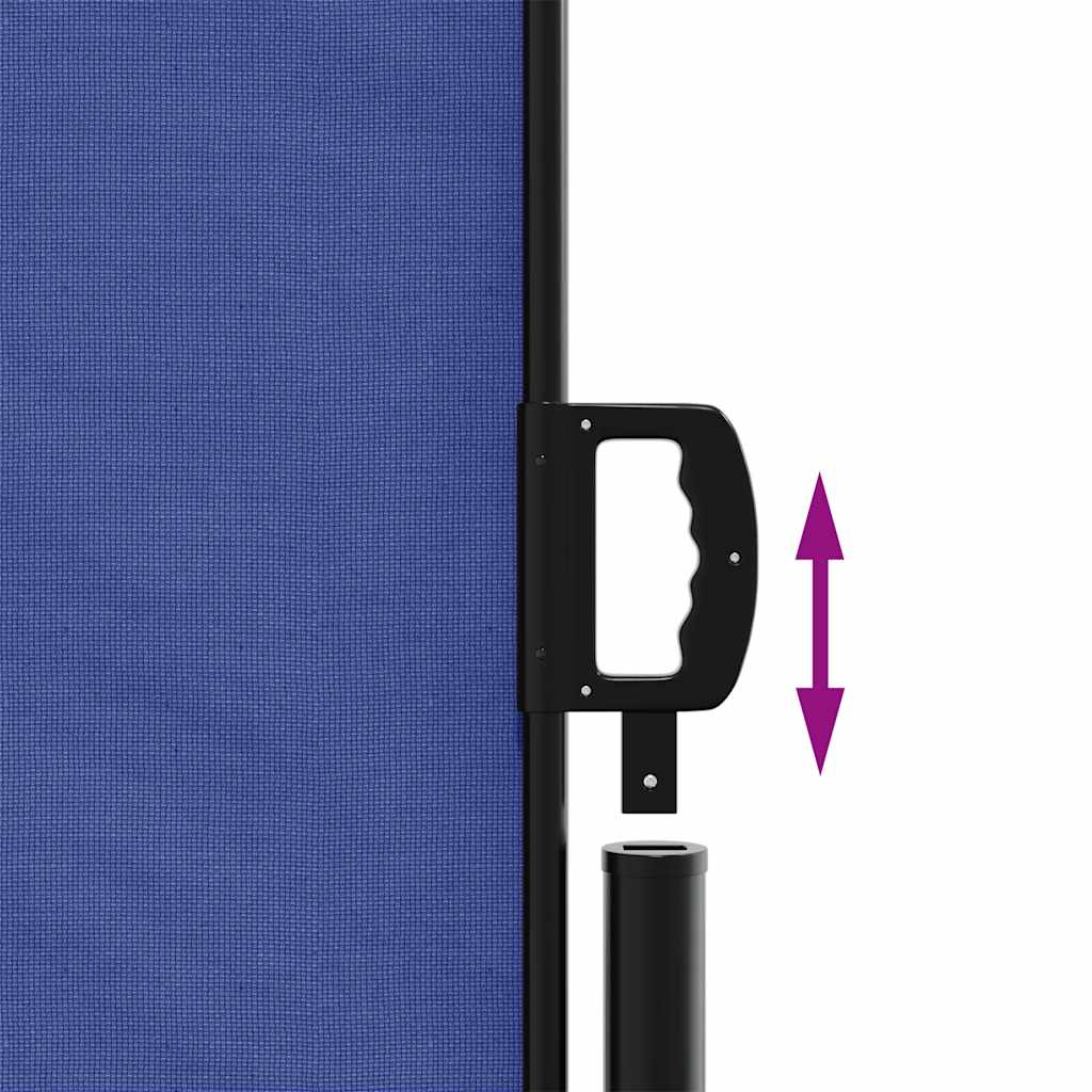 vidaXL Retractable Side Awning Blue 120x1200 cm 6