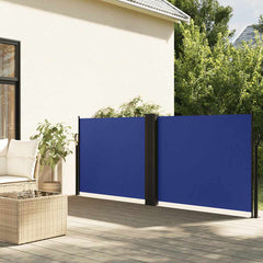 vidaXL Retractable Side Awning Blue 120x1200 cm 1
