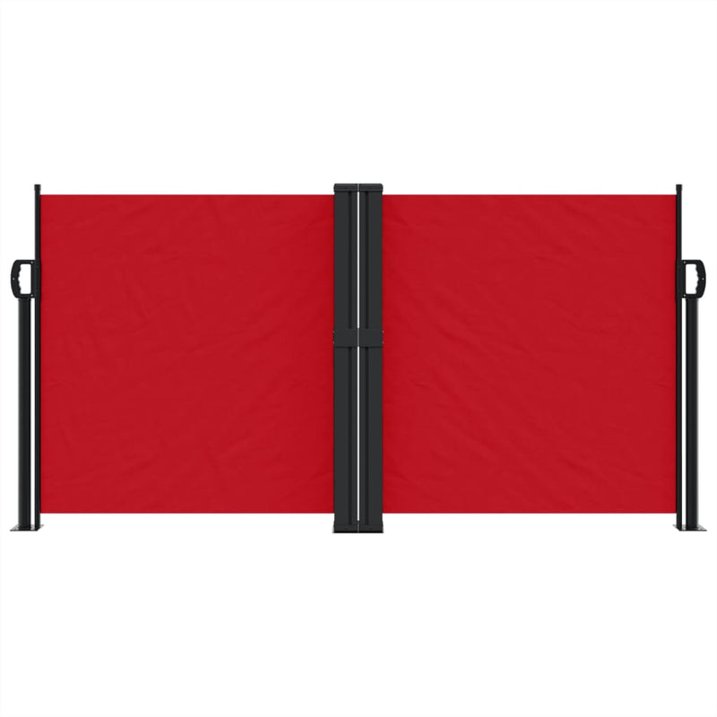 Retractable Side Awning Red 120x1200 cm