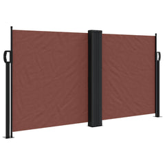 vidaXL Retractable Side Awning Brown 120x1200 cm 2