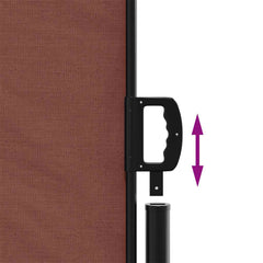 vidaXL Retractable Side Awning Brown 120x1200 cm 6