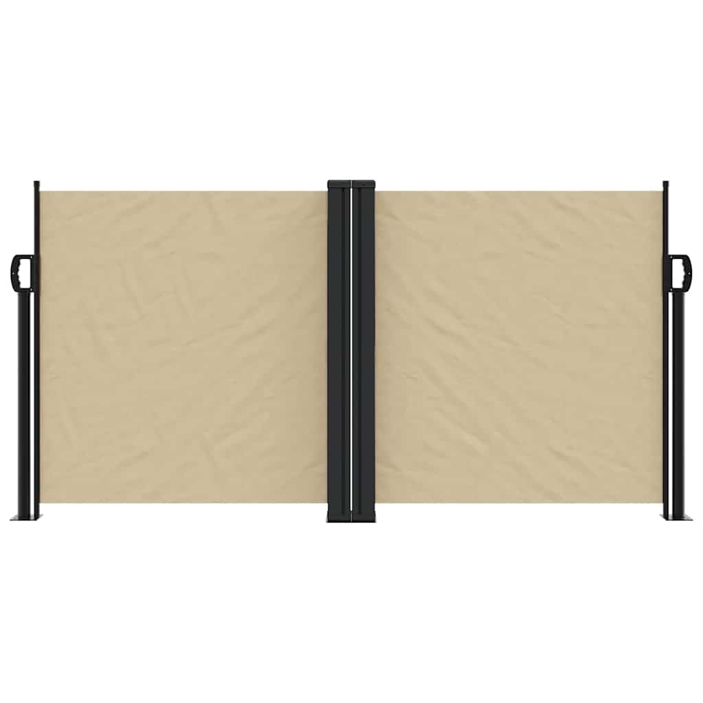 vidaXL Retractable Side Awning Beige 120x1200 cm 3