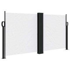vidaXL Retractable Side Awning White 120x1200 cm 2
