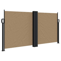 vidaXL Retractable Side Awning Taupe 120x1200 cm 2