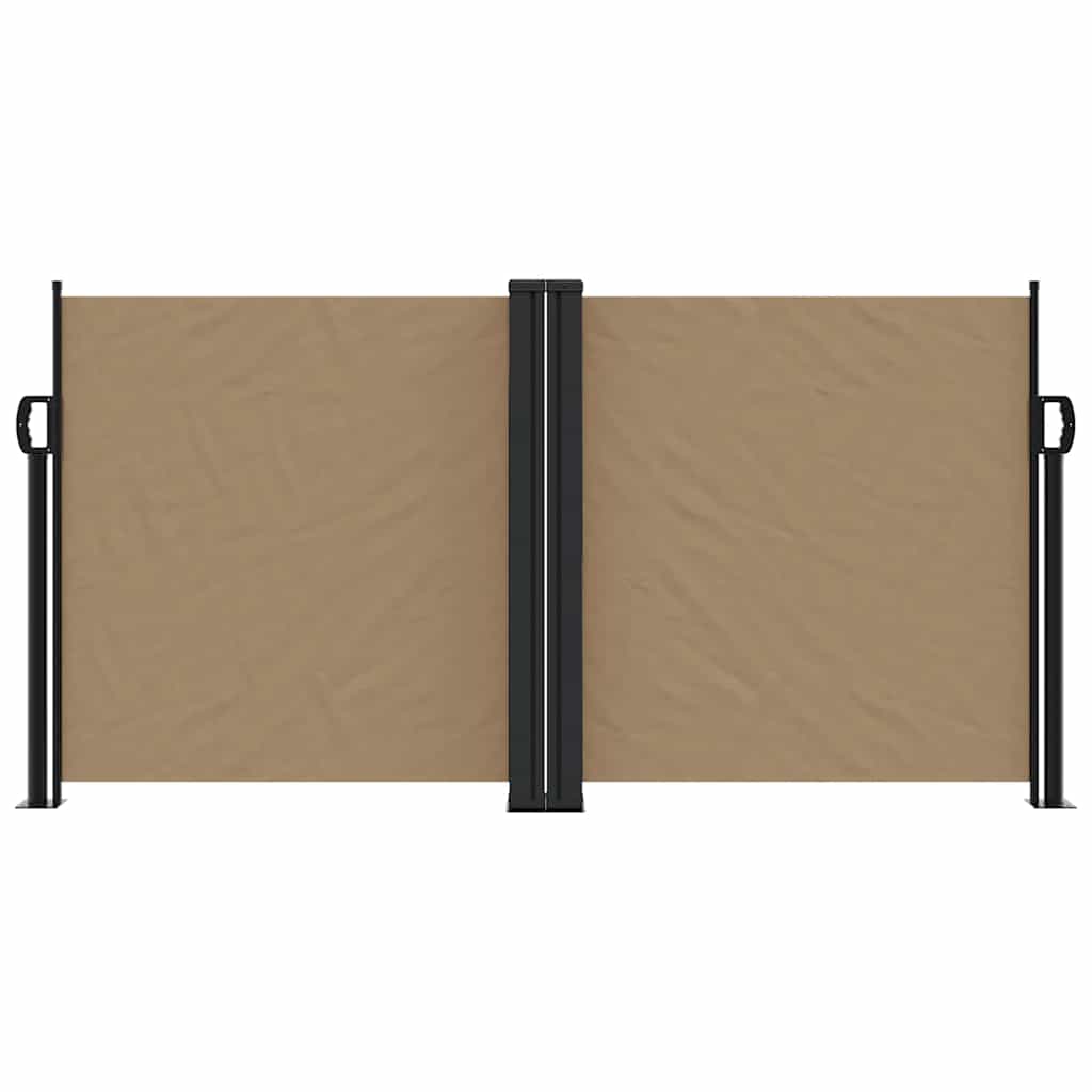 vidaXL Retractable Side Awning Taupe 120x1200 cm 3