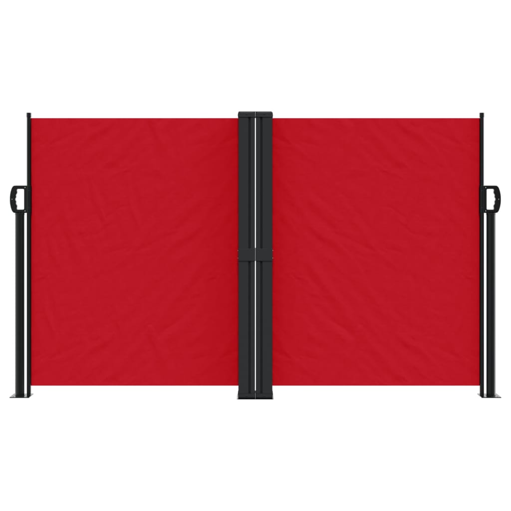 vidaXL Retractable Side Awning Red 140x1200 cm 3