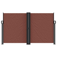 vidaXL Retractable Side Awning Brown 140x1200 cm 3