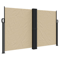 vidaXL Retractable Side Awning Beige 140x1200 cm 2