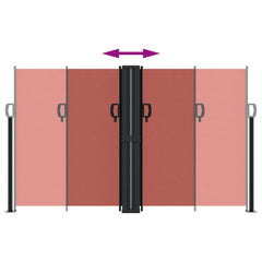 vidaXL Retractable Side Awning Terracotta 140x1200 cm 5