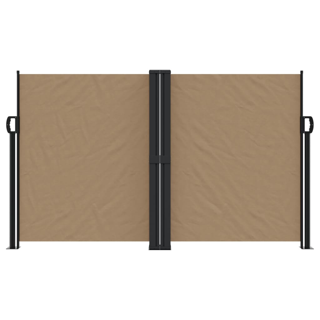 vidaXL Retractable Side Awning Taupe 140x1200 cm 3