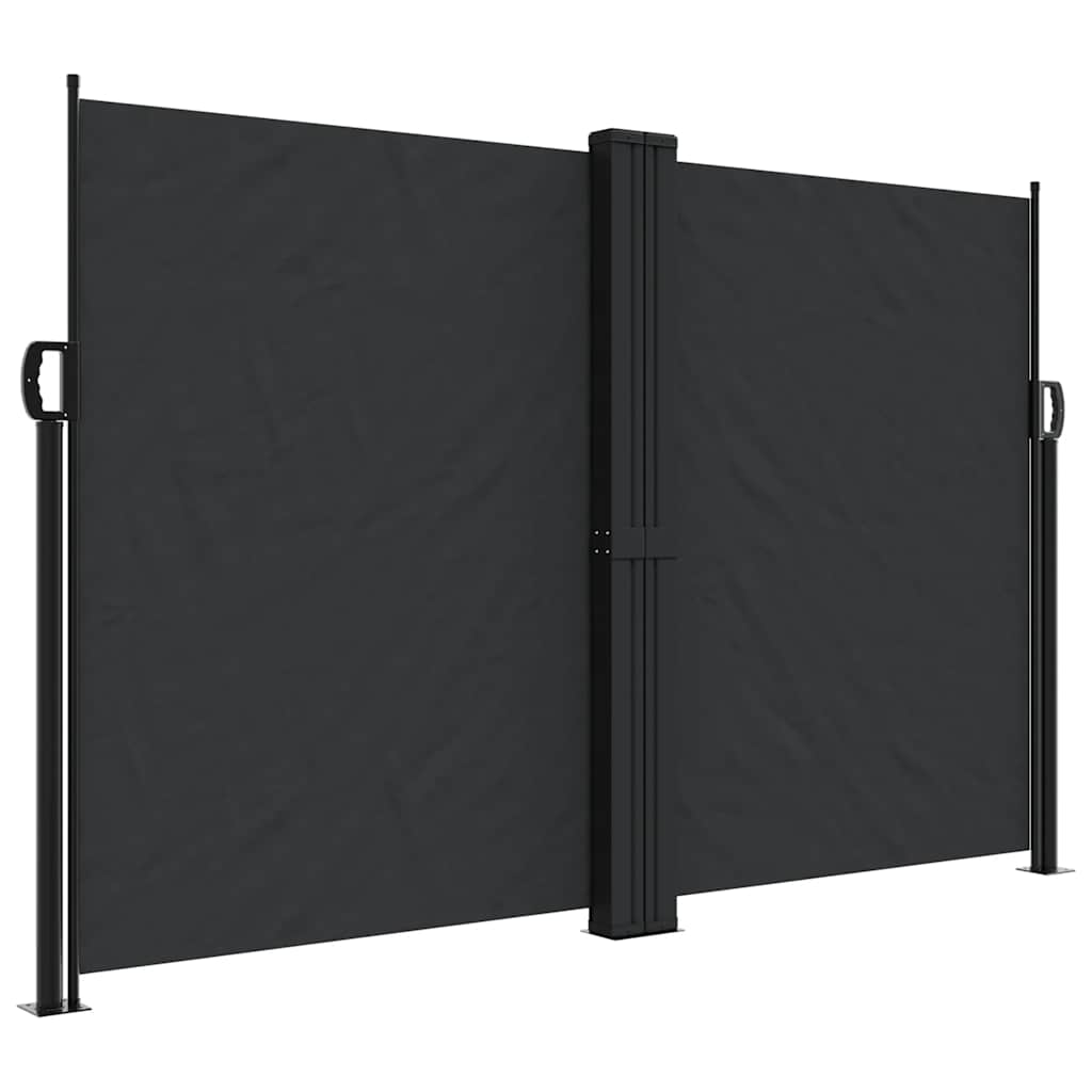 vidaXL Retractable Side Awning Black 160x1200 cm 2
