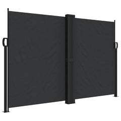 vidaXL Retractable Side Awning Black 160x1200 cm 2