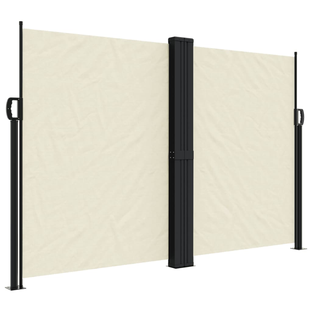 vidaXL Retractable Side Awning Cream 160x1200 cm 2