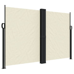 vidaXL Retractable Side Awning Cream 160x1200 cm 2