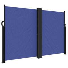 vidaXL Retractable Side Awning Blue 160x1200 cm 2