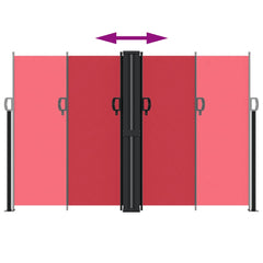 vidaXL Retractable Side Awning Red 160x1200 cm 5