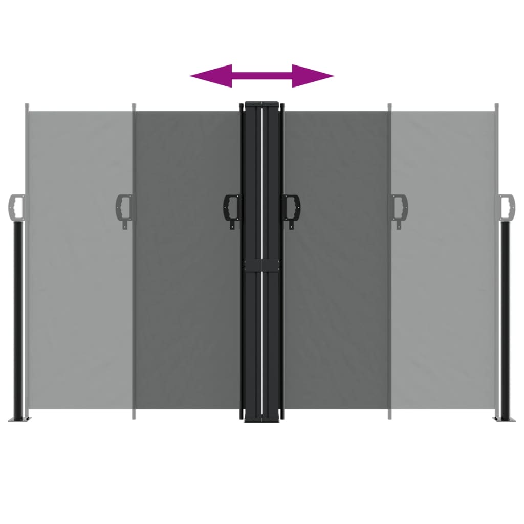 vidaXL Retractable Side Awning Anthracite 160x1200 cm 5