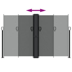 vidaXL Retractable Side Awning Anthracite 160x1200 cm 5