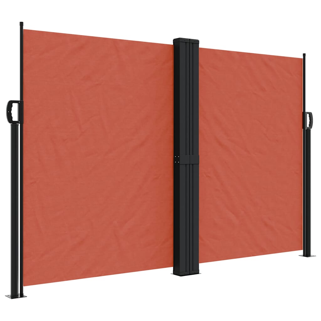 vidaXL Retractable Side Awning Terracotta 160x1200 cm 2