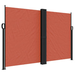 vidaXL Retractable Side Awning Terracotta 160x1200 cm 2