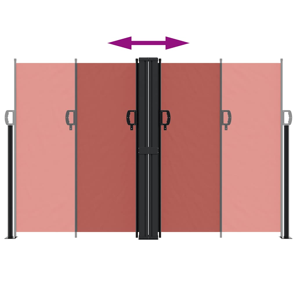 vidaXL Retractable Side Awning Terracotta 160x1200 cm 5