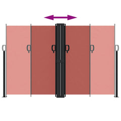 vidaXL Retractable Side Awning Terracotta 160x1200 cm 5