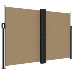 vidaXL Retractable Side Awning Taupe 160x1200 cm 2