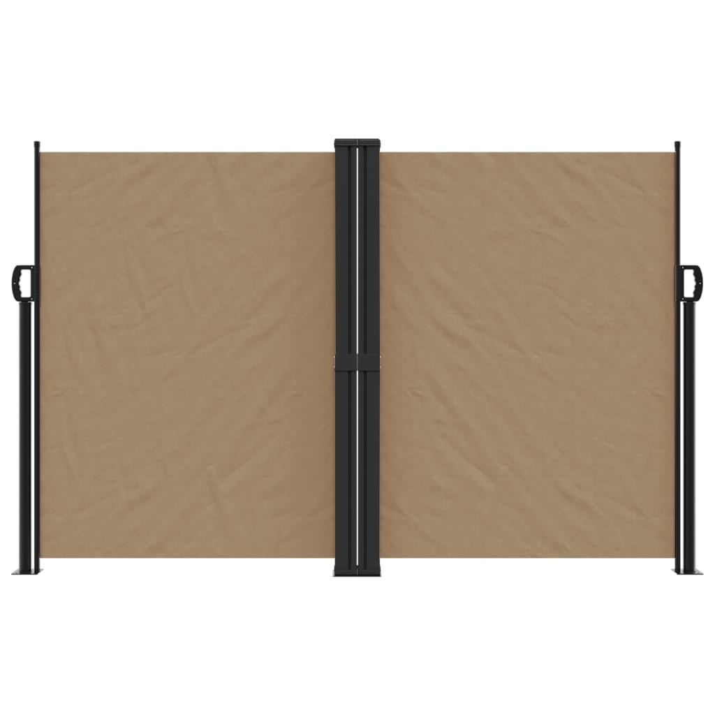 vidaXL Retractable Side Awning Taupe 160x1200 cm 3