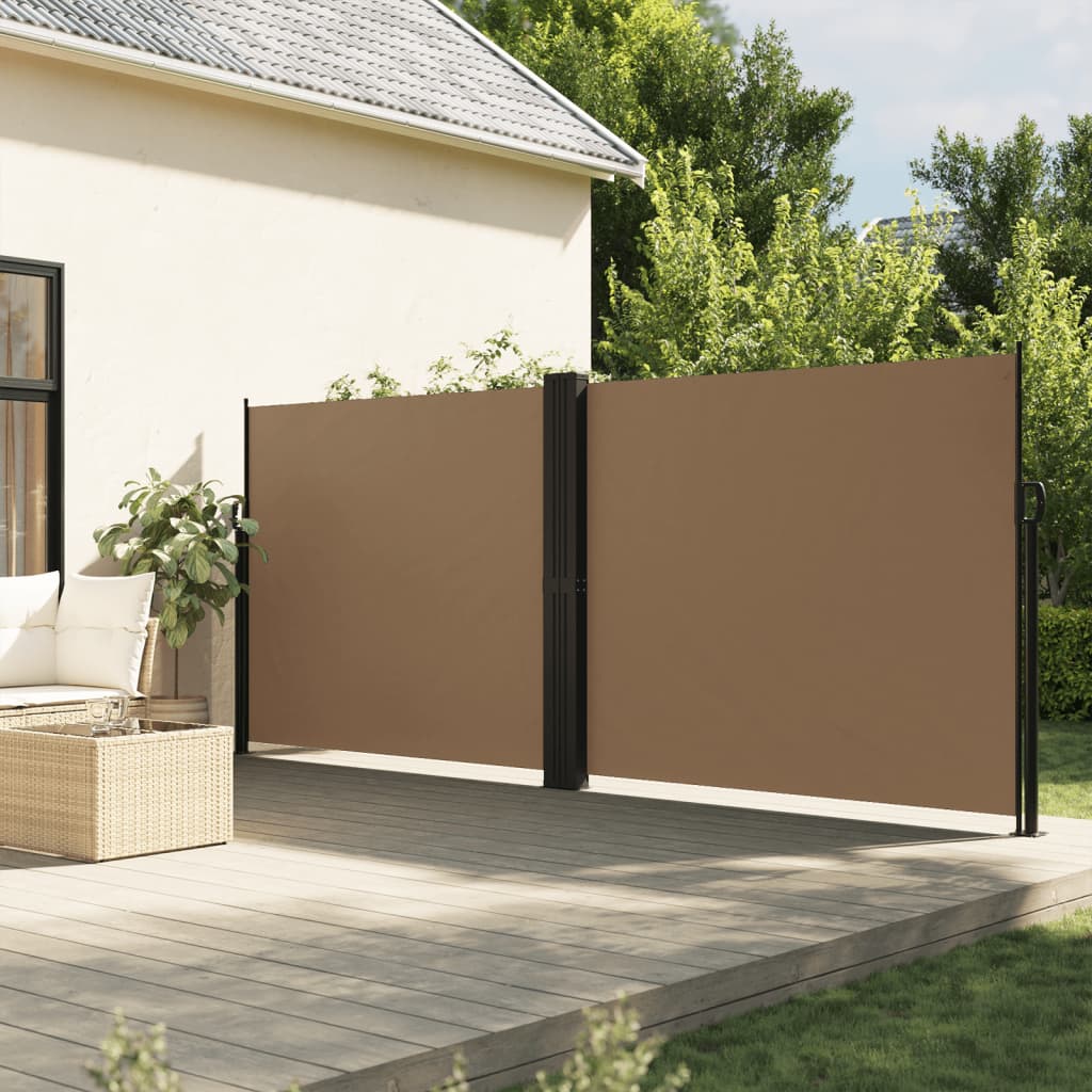 vidaXL Retractable Side Awning Taupe 160x1200 cm 1