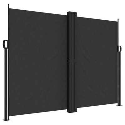 Retractable Side Awning Black 180x1200 cm