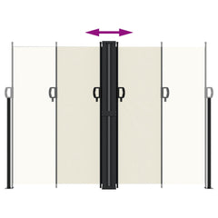 vidaXL Retractable Side Awning Cream 180x1200 cm 5