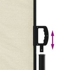 vidaXL Retractable Side Awning Cream 180x1200 cm 6