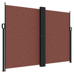 vidaXL Retractable Side Awning Brown 180x1200 cm 2
