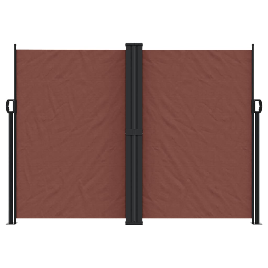 vidaXL Retractable Side Awning Brown 180x1200 cm 3