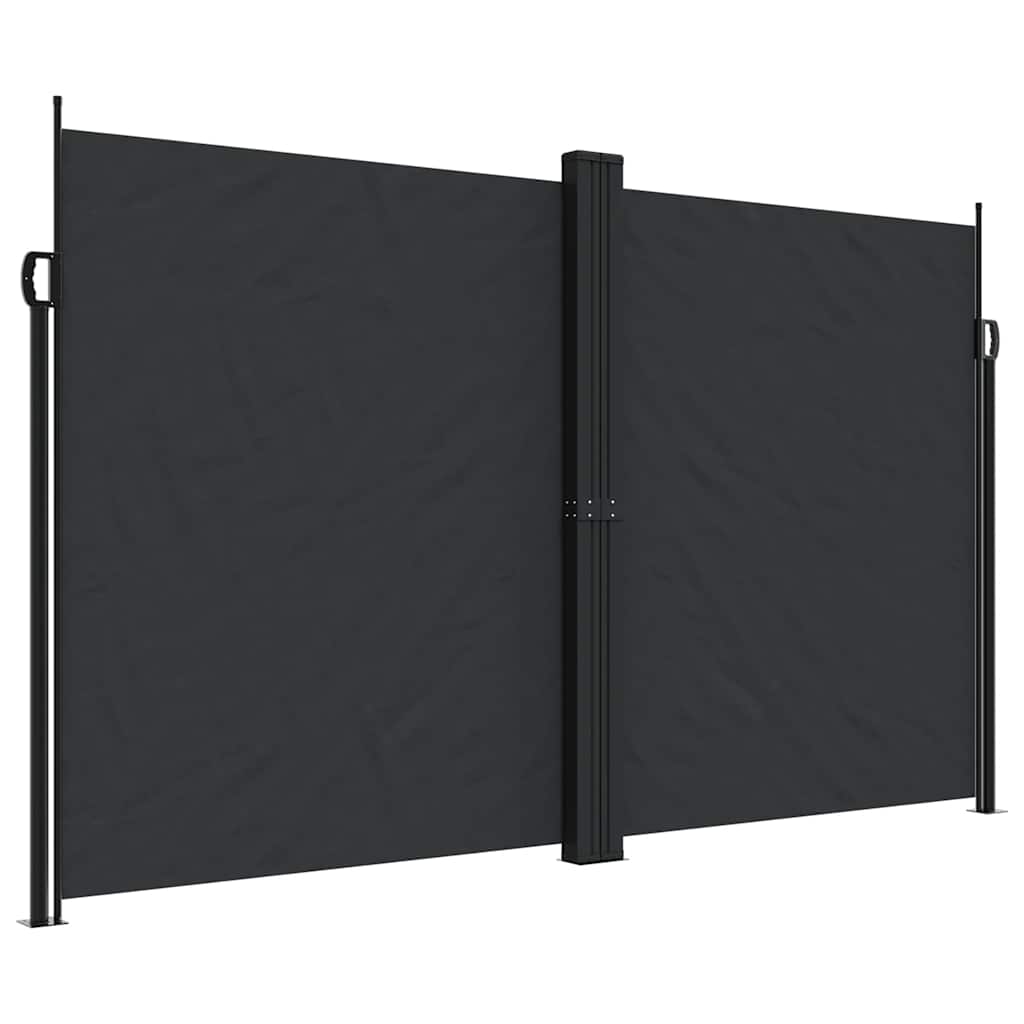 vidaXL Retractable Side Awning Black 200x1200 cm 2