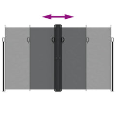 vidaXL Retractable Side Awning Black 200x1200 cm 5