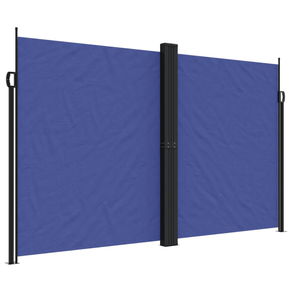 vidaXL Retractable Side Awning Blue 200x1200 cm 2
